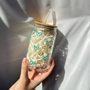Hearts Tumbler (green)