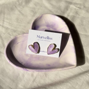Purple Heart Studs