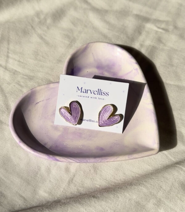 Purple Heart Studs